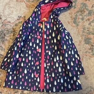Hatley Navy Raindrop Kids Raincoat